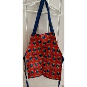 Harrods Childs Apron Bear London 100% Cotton Coated PVC Made In United Kingdom